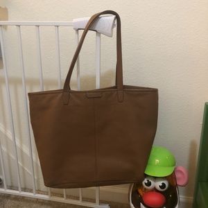 Leatherology Zippered Downtown Tote Bag, Brown